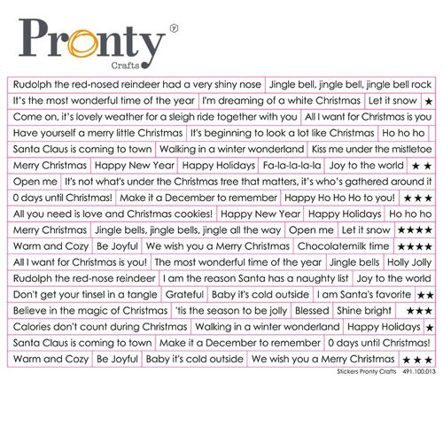 Pronty Stickers A5 Chistmas text