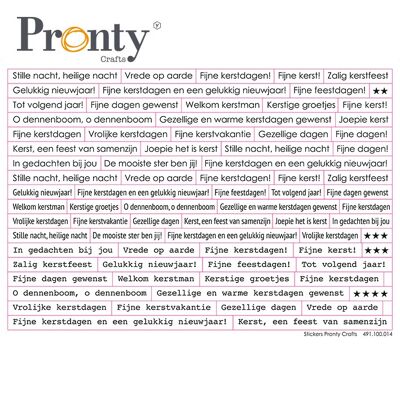 Pronty Sticker A5 Kerst tekst