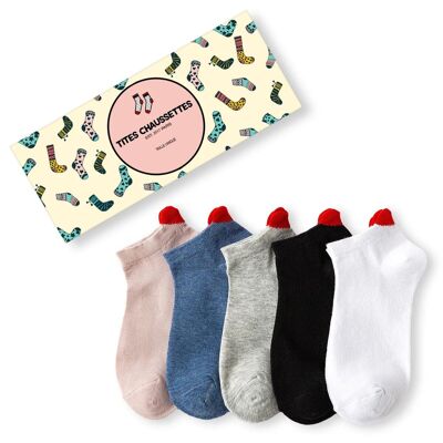 Chaussettes Coton Languette Princesse - Colorée