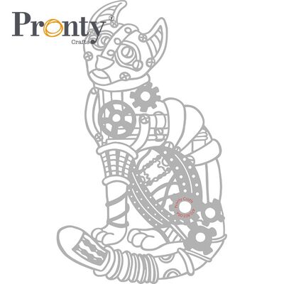 Pronty Crafts Schablone Steampunk Katze A4
