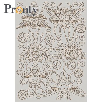 Pronty Crafts Chipboard Steampunk Insectes A5