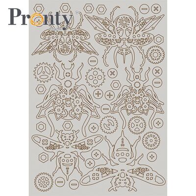 Pronty Crafts Chipboard Steampunk Insects A5