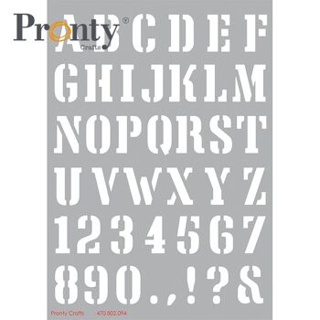Pronty Crafts Mask pochoir A5 Alphabet