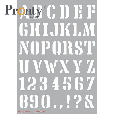 Pronty Crafts Mask stencil A5 Alphabet