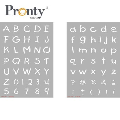 Pronty Crafts Stencils Alphabet 2x set A4