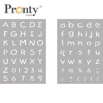 Pronty Crafts Pochoirs Alphabet 2x set A4