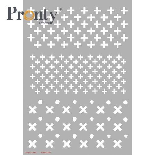 Pronty Crafts stencil Crosses A4