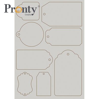 Pronty Crafts Labels chipboard A5