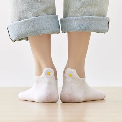 Chaussettes Languette Fleur
