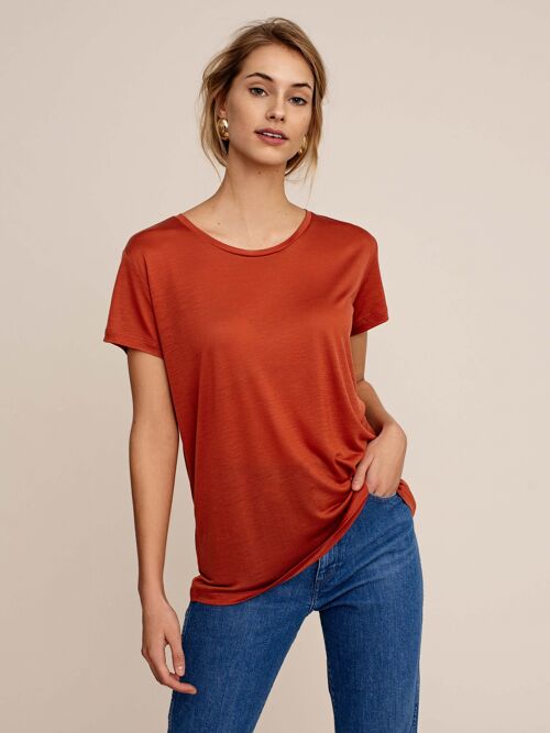 Poplar T-shirt - Cinnamon red