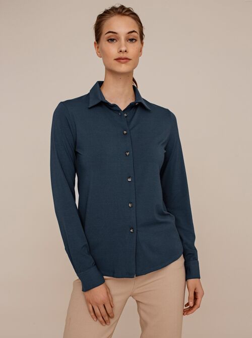 Cedar blouse - Petrol blue
