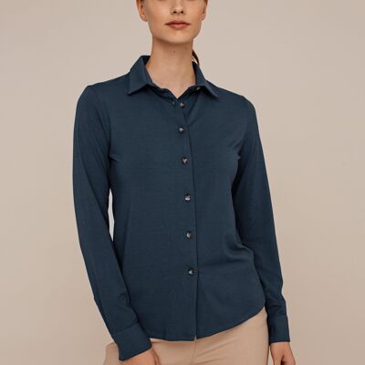 Cedar blouse - Petrol blue