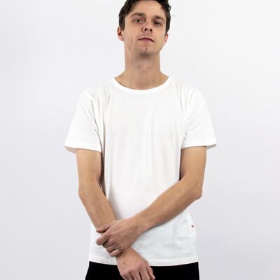 Camiseta ecológica Simpelhed Soft para hombre con certificación GOTS Frost White