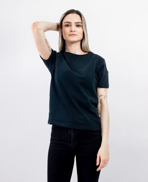 Simpelhed Soft eco t-shirt for women GOTS-certified Dusty Black