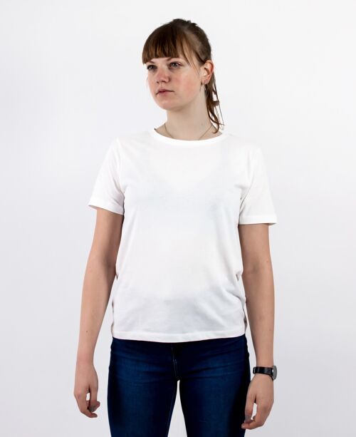 Simpelhed Soft eco t-shirt for women GOTS-certified Frost White