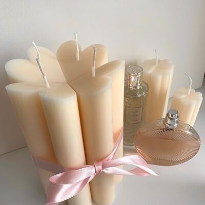 Large heart column candle