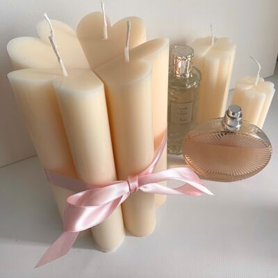 Large heart column candle