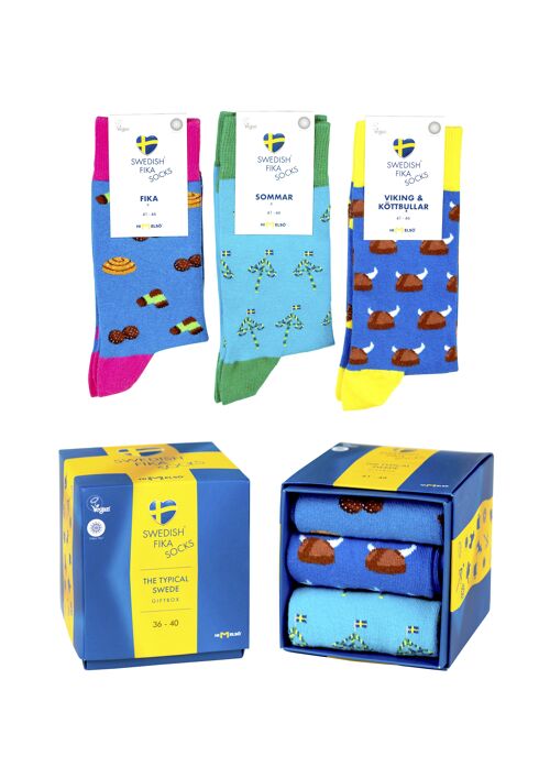Swedish Fika Socks - Giftbox - 36-40