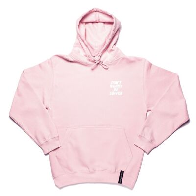 DON'T WORRY BE SOFFEN Hoodie rosa unisex Front- & Back-Print