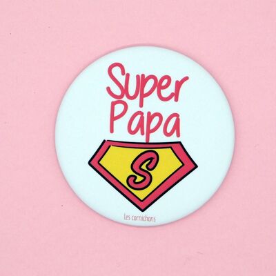 Magnet Super Papa - made in France - family - Father's Day