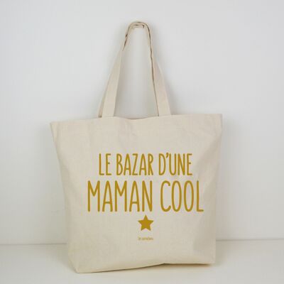 Un bolso tote genial del bazar de mamá - Regalo del Día de la Madre, cumpleaños, nacimiento - decorado en Francia