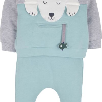 Baby boy set 2 pieces Bear, in mint