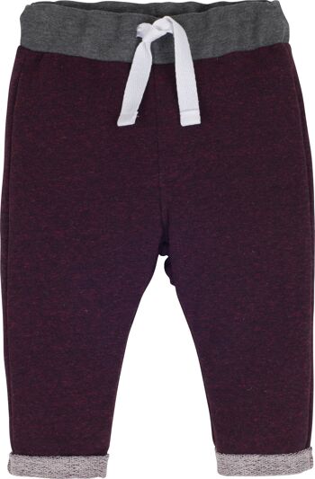 Pantalons de survêtement pour garçons, en Bordo 1