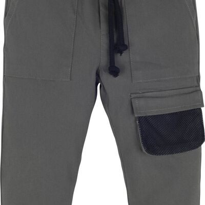 Pantalon cargo pour garçon, en marron