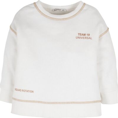 Boys sweatshirt, in cream