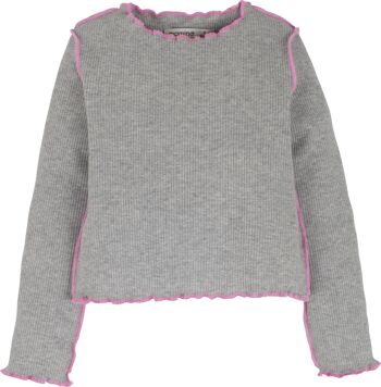 Sweat-shirt pour filles, en gris 1