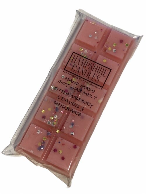 Strawberry Leaves and Rhubarb Scented Wax Melt Snap Bar