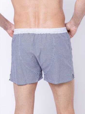 Le petit vichy - caleçon en coton marine et blanc - taille xs 7