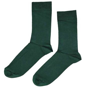 Chaussettes unies en bambou - Pack de cinq - Verts, rouges, bleus et noirs 3