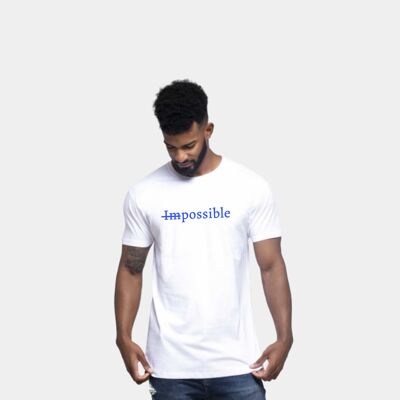 T-shirt homme " impossible" bleu
