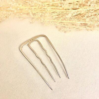 Oren silver hair comb