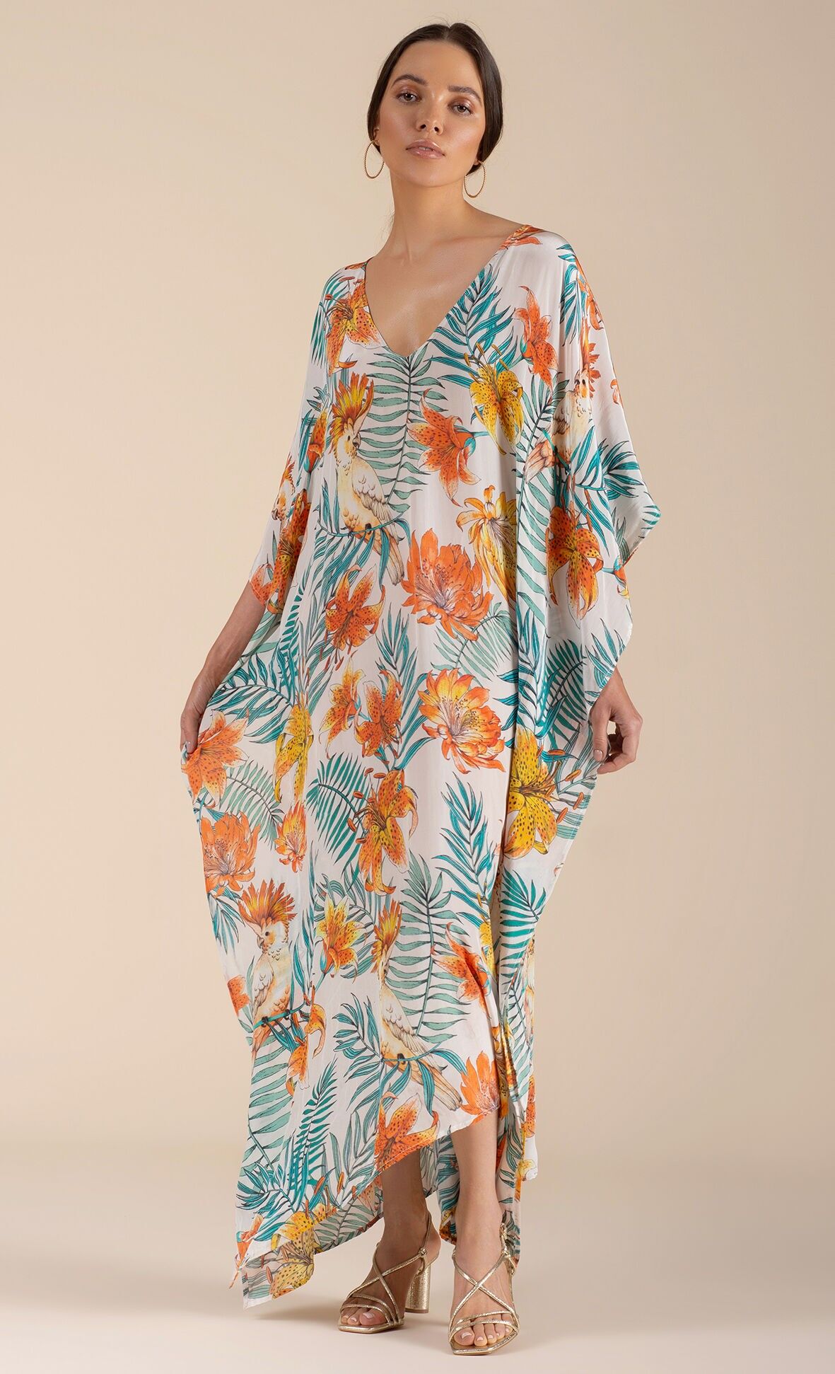 MAXI CAFTANO ZAFFERANO