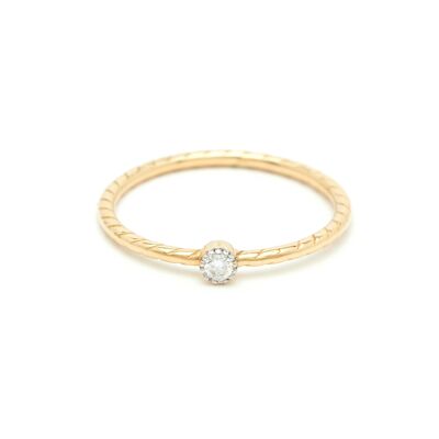 bague joaillerie solitaire or jaune blanc