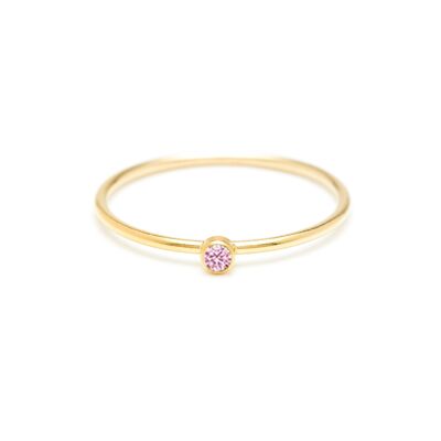 bague sultane Mini or jaune rose clair