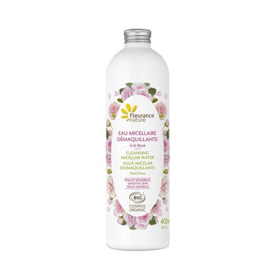 Agua desmaquillante micelar de rosas ecológica 400ml