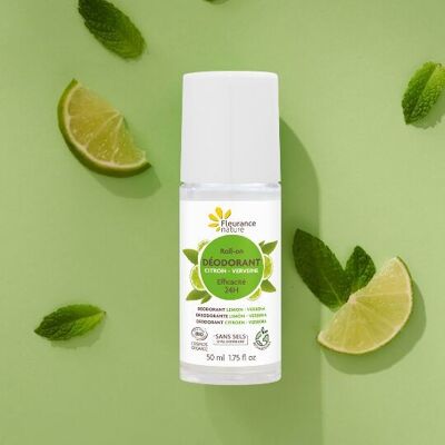 LEMON DEODORANT - ORGANIC VERBENA roll-on refillable - summer