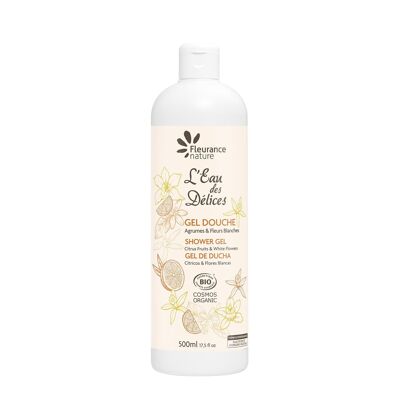 Gel de ducha eau des delices cítricos y flores blancas ecológico 500ml