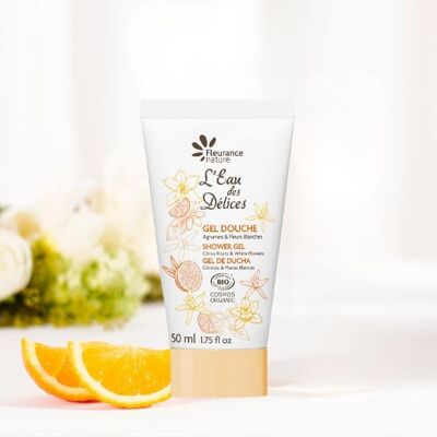 EAU DELICES GEL DE DUCHA ECOLÓGICO FLORES BLANCAS CÍTRICAS 50 ML