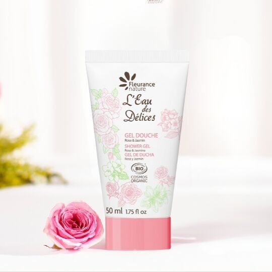 EAU DES DELICES SHOWER GEL ROSE & ORGANIC JASMINE 50 ML