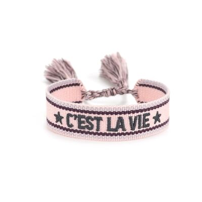 Bracelet Boho C'EST LA VIE Princesse Rose