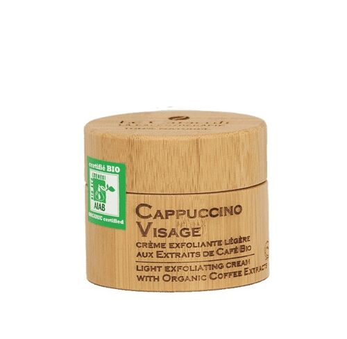 Cappuccino Visage crème exfoliante légère aux extraits de café bio 50 ml