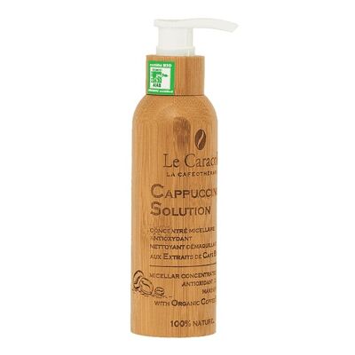 Cappuccino Solution nettoyant démaquillant aux extraits de café bio 120 ml