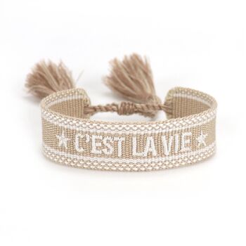 Bracelet Bohème C'EST LA VIE Beige Sable