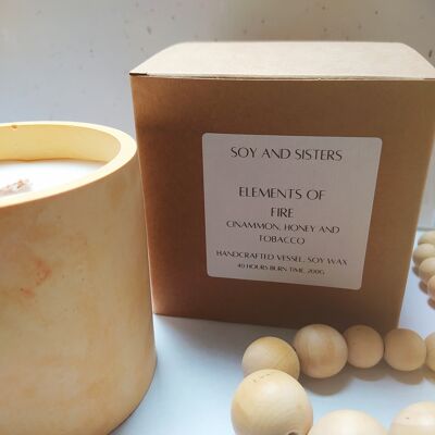 Elements of fire soy wax candle