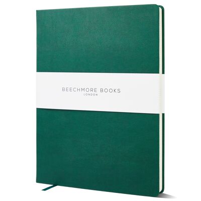 Dartmouth Green A4 Ruled Hardcover Vegan Leather Journal
