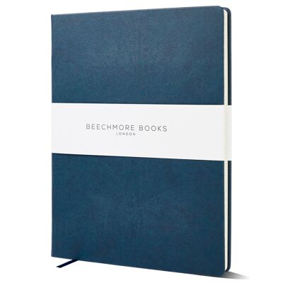 Symphony Blue A4 Ruled Hardcover Vegan Leather Journal